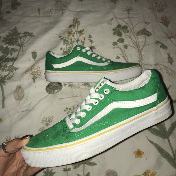 green and yellow vans shoes